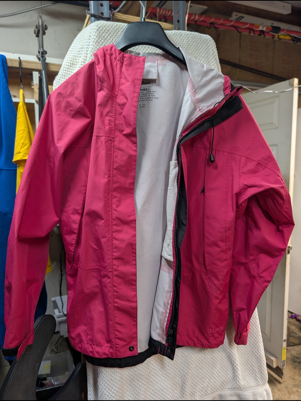 L.L. Bean Women's Pink Hooded Rain Jacket